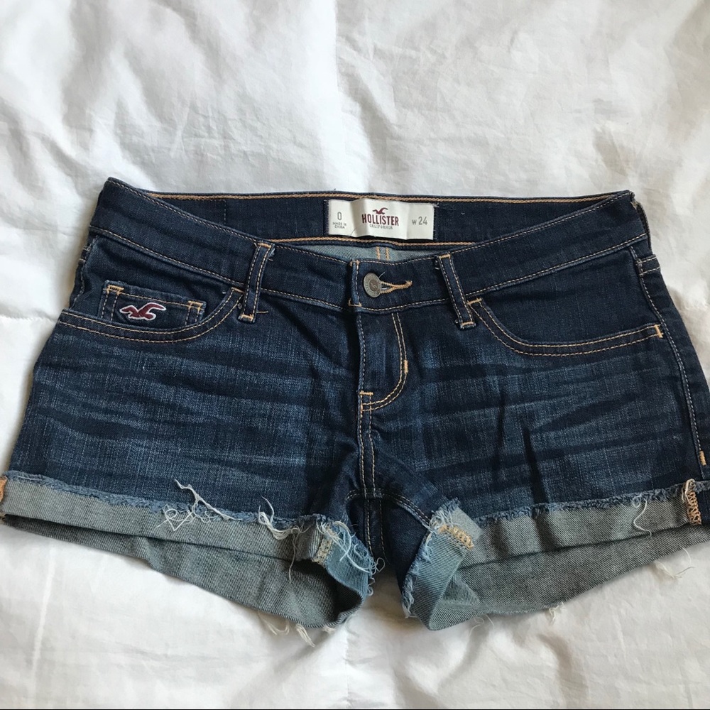 Dark wash jean shorts